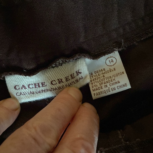 CACHE CREEK Dark Brown Capris Size 14 - Picture 6 of 11